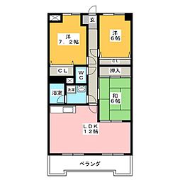 オーキッドマンション星崎 3LDKの間取図画像