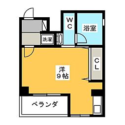 ベレーサ新瑞橋 ワンルームの間取図画像