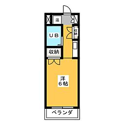ベルマインド滝子 ワンルームの間取図画像
