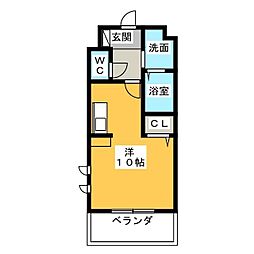 ベレーサ新瑞橋 ワンルームの間取図画像