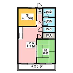 ベルメゾン 2LDKの間取図画像