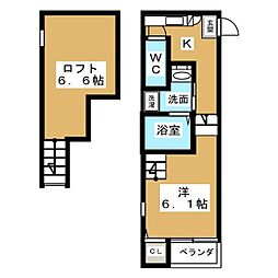 Stage苗代町 1LDKの間取図画像