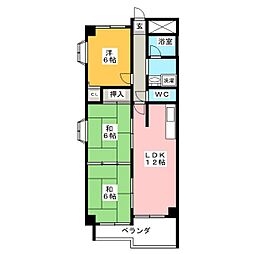 ユーハウス瑞穂公園 3LDKの間取図画像