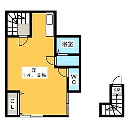 ヴィラ・センザンヌ ワンルームの間取図画像