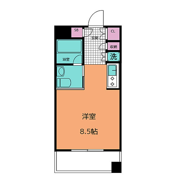 白川公園パークマンション ｜愛知県名古屋市中区栄２丁目(賃貸マンション1R・9階・24.27㎡)の写真 その2