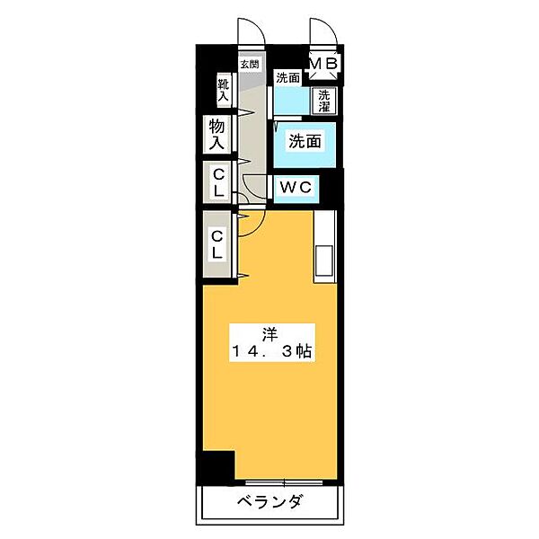 クレール高岳 ｜愛知県名古屋市東区東桜１丁目(賃貸マンション1R・9階・40.89㎡)の写真 その2