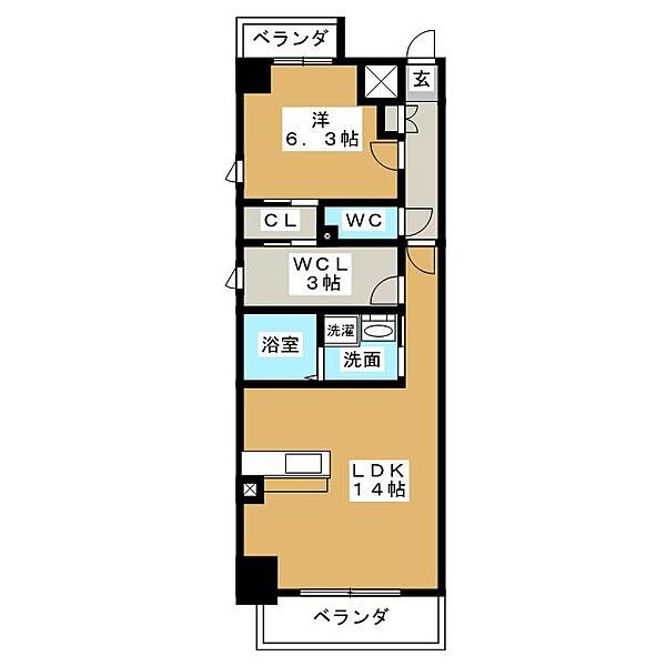 ファインブルーム新栄 ｜愛知県名古屋市中区新栄１丁目(賃貸マンション1LDK・2階・52.36㎡)の写真 その2