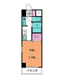 GP栄本町通り 9階1Kの間取り