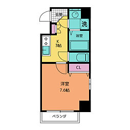 ＬＥＸＣＥＥＤ ｉｚｕｍｉ 8階1Kの間取り