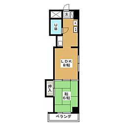 メゾンパール泉 1LDKの間取図画像