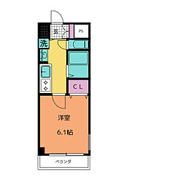 プレサンス泉セレグレード 8階1Kの間取り