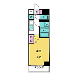 セイワパレス丸の内駅前プレミア 6階1Kの間取り