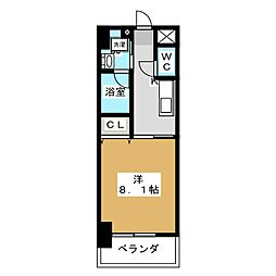 aLATO丸の内 15階1Kの間取り