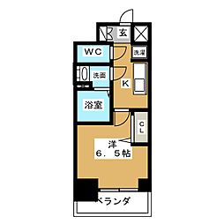 プレサンス広小路通　葵 15階1Kの間取り