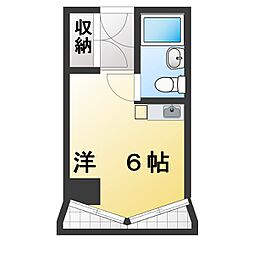 栄マンションS棟 ワンルームの間取図画像