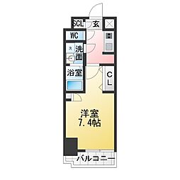 名古屋市東区泉2丁目マンション 1Kの間取図画像