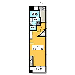 ロイジェント栄 ワンルームの間取図画像
