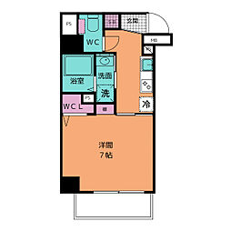 マリーベル栄 1Kの間取図画像