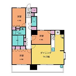 GRANPASEO丸の内 3LDKの間取図画像
