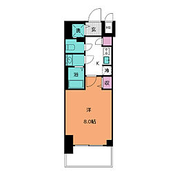 CRESTTAPP新栄 1Kの間取図画像