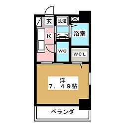 unroom 1Kの間取図画像