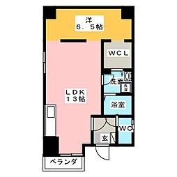 パークレジデンス丸の内駅前 1LDKの間取図画像