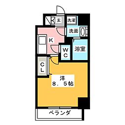 RESIDENCIA泉 1Kの間取図画像