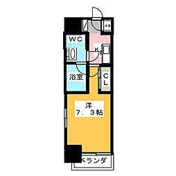 ライブコート泉 1Kの間取図画像