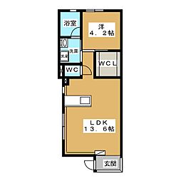 attraction 1LDKの間取図画像