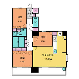 GRANPASEO丸の内 3LDKの間取図画像