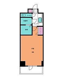 エスリード栄クロスシティ 1Kの間取図画像