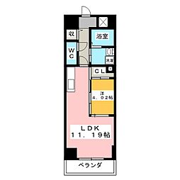 GRANDUKE東桜 1LDKの間取図画像