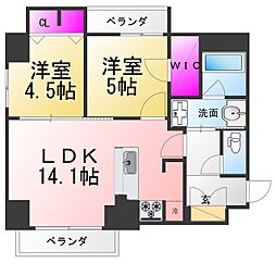 S-RESIDENCE高岳bresa(ブレサ) 2LDKの間取図画像