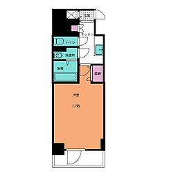 エスリード栄クロスシティ 1Kの間取図画像