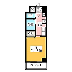 GP栄本町通り 1Kの間取図画像