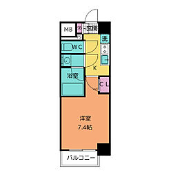 BPRResidence丸の内 1Kの間取図画像