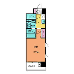 GRANDESPOIR東桜 1Kの間取図画像