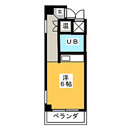 アーバンライフ新栄 ワンルームの間取図画像