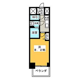 プレサンス丸の内アデル 1Kの間取図画像