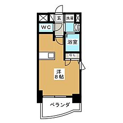 プレサンス泉アーバンゲート 1Kの間取図画像