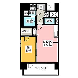 クリスタル丸の内 1LDKの間取図画像