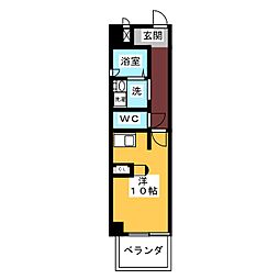グランパラシオ 1Kの間取図画像