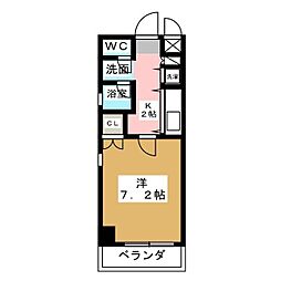 izumi 1Kの間取図画像