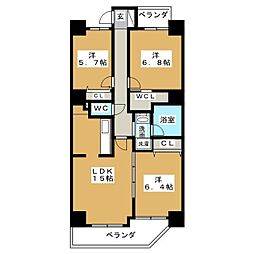 アンビエンテ泉 3LDKの間取図画像