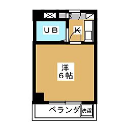フィールドシティー新栄第3 1Kの間取図画像
