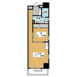 ザ・テラス丸の内 1LDKの間取図画像