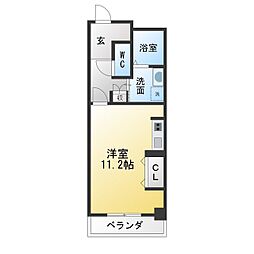 アーバンドエル上前津 ワンルームの間取図画像