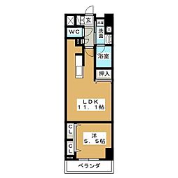 グランルクレ新栄イースト 1LDKの間取図画像
