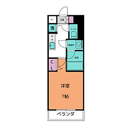 セイワパレス丸の内駅前 1Kの間取図画像