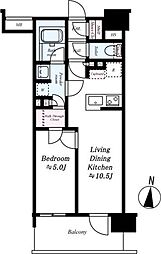 オープンレジデンシア泉 1LDKの間取図画像